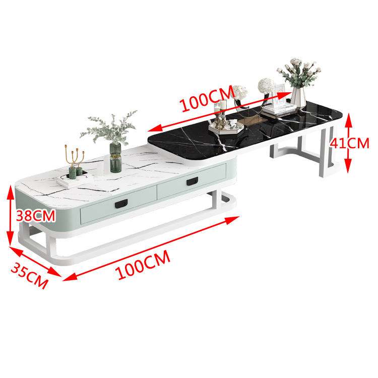 Odorless Metal Frame TV Cabinet Easy Storage MDF Living Room Furniture TV Stand