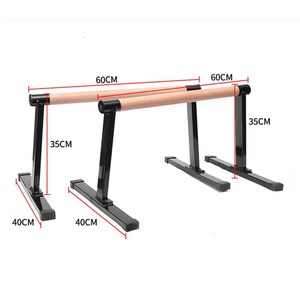 Utilisation commerciale vente chaude Dip Push up Stand manche en bois Gym Equalzer Paralettes en bois - Product Image 5