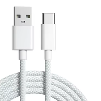 Câble USB 3.0 Type-C vers Type-C à charge rapide 60W, logo personnalisé, tressé en nylon, 3A, 1,5m/3m, cœur en cuivre, compatible avec iPhone