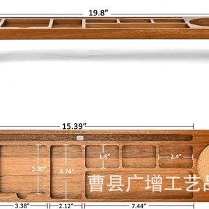 Estante de almacenamiento de madera para escritorio, estante de madera maciza multiusos de color madera natural para organización de escritorio en el hogar y la oficina - Product Image 5
