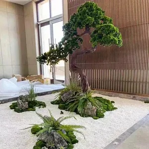 Fabbrica di piante artificiali Haihong fornitore di pino artificiale potte albero artificiale bonsai albero per la decorazione della casa del giardino