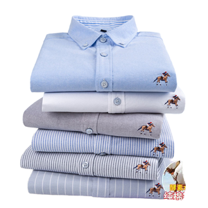 Camisa Oxford de Manga Larga, 100% Algodón, Transpirable y Elegante para Hombre, Talla Grande 6XL, Blanca, Ropa Casual para Vacaciones de Primavera, Servicio OEM - Product Image 1