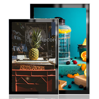 Cadre d'affichage LED carré avec support, boîte lumineuse publicitaire murale en plastique AF12, épaisseur 19 mm, 12-24V, durable, garantie 2 ans