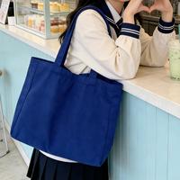 Sac fourre-tout en toile réutilisable vierge pour courses, grand format, robuste, couleur unie, avec fermeture à bouton-pression, pour logo personnalisé, vente en gros