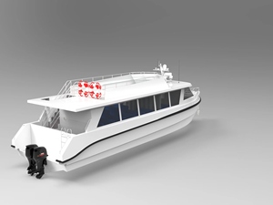 5083 Aluminum Passenger Boat 17.6 Meter 58ft Water Taxi Cargo Transport Barge