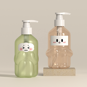 Botella Dispensadora de Loción de 300 ml con Forma Kawaii, Dispensador de Jabón de Manos y Corporal con Diseño de Dibujos Animados para Niños, Botella de Champú PET con Logotipo Personalizado para Baño - Product Image 4