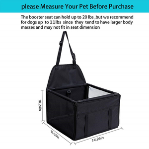 Washable Portable Dog Booster Car Seat Travel <b>Carrier</b> Dog Car Seat Cover for Small <b>Pets</b> Dog Car Seat - Product Image 2