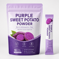 Poudre de superaliment végétal de patate douce violette en sachets individuels avec Resvératrol et extrait de grenade pour smoothies et pâtisseries OEM