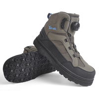 Bottes de pêche à la mouche en gros, respirantes, à laçage rapide, semelle en caoutchouc antidérapante, chaussures de pêche en eau vive, logo personnalisé d'usine OEM