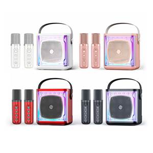 เครื่องคาราโอเกะกลางแจ้งในตัวพร้อมแบตเตอรี่ไมค์ไร้สายแบบคู่พกพาใส YS308 - Product Image 3