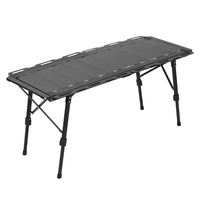 Table de camping moderne pour l'extérieur, pliable, petite taille, réglable en hauteur, légère, portable, en aluminium, capacité de charge de 60 kg