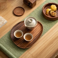 Plateau et assiette multi-usages en bois de noyer massif, forme irrégulière, créatif et durable, pour le camping