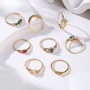 जेम्नेल मार्क्विज़ पेरीडोट सीज़ शैंपेन रूबी डायमंड गहने 925 थोक चांदी विंटेज छल्ले - Product Image 6