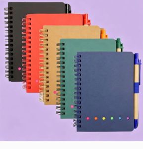 Carnet A5 à spirale personnalisable avec porte-stylo, couverture rigide, motif dessin animé mignon, idéal pour réunions de bureau - Vente en gros - Product Image 3