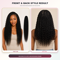 Cheveux synthétiques ondulés pour tresses, 20 pouces, 200g, 4 pièces, résistants à la chaleur, style bohème, vente en gros
