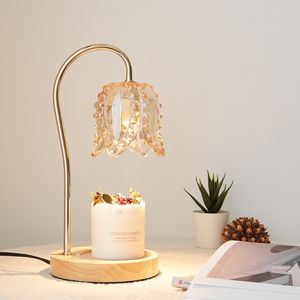 Lampe d'aromathérapie en <span class=keywords><strong>bois</strong></span> massif avec éclairage de nuit électrique Lampe de cire fondante à atmosphère intérieure Source métallique décorative - Product Image 2