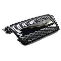 Pour Audi A4/S4 B8 RS4 2009-2012 Style Nid d'Abeille Calandre de Pare-chocs Avant Noire Version Européenne Grilles de Voiture 8KD853651