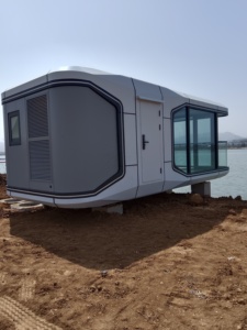 Nhà Máy Trực Tiếp Sang Trọng 40ft Thép Và Không Gian Bằng Gỗ Nhà Viên Nang Đúc Sẵn Với IOS Điều Khiển Hệ Thống Khung Nhà - Product Image 4