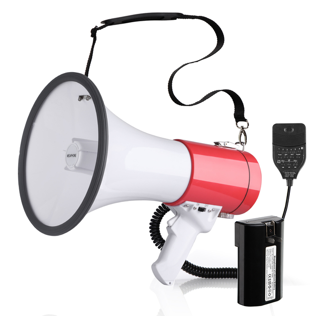 Er66 Bullhorn Megaphone Voice Change Changer Speaker Usb Tf Recording 240s Amplifier 50w Max100w