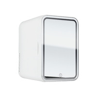 HZ 2024 livraison directe beauté stockage 4l Mini réfrigérateur réfrigérateur verre Compact réfrigérateur cosmétiques Portable Mini réfrigérateur avec miroir