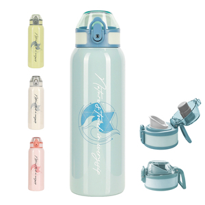 Nuevo Producto, Termo de Acero Inoxidable de 700ml/950ml con Logotipo Personalizado, Botella de Agua Portátil con Tapa y Asa para Viajes y Camping - Product Image 1