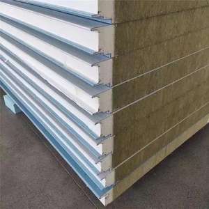 近代的な耐火性環境に優しい防水壁パネルポリウレタンサンドイッチロックウール断熱板5年間保証 - Product Image 5