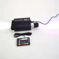 Lumière d'étoile à fibre optique LED en aluminium 12V 16W RGBW avec indice de protection IP55 Gradateur pour toit de voiture Ciel étoilé et lumière d'étoile filante Lumière de moteur