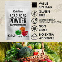 Poudre d'Agar-Agar Rainwood de Qualité Alimentaire, Agar-Agar en Poudre Force 900-1200