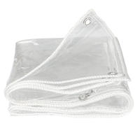 Bâche en PVC transparente sur mesure, imperméable, 0,5 mm, robuste, avec fermeture éclair pour pergola, gazebo, patio