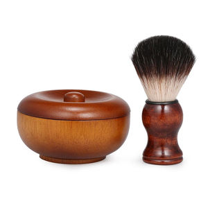 Ensemble de brosses à <span class=keywords><strong>barbe</strong></span> artisanales avec logo personnalisé, écologiques, en bois massif, avec pot à savon, <span class=keywords><strong>brosse</strong></span> à <span class=keywords><strong>barbe</strong></span> de qualité supérieure pour le soin masculin, cadeau idéal - Product Image 3
