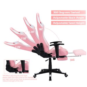 Moderna <span class=keywords><strong>sedia</strong></span> ergonomica reclinabile in rete regolabile in metallo schienale/sedile in pelle sintetica Internet celebrità gioco consigliato - Product Image 4