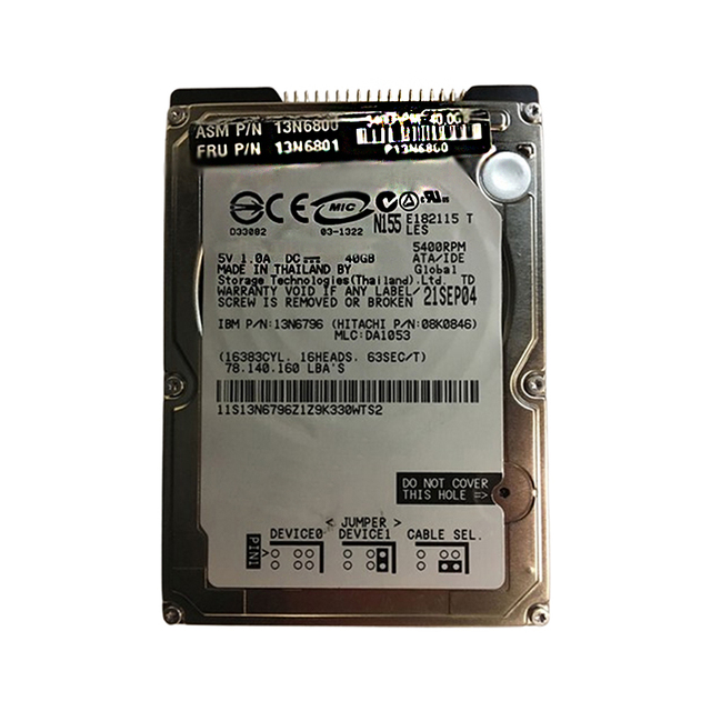 HTS548040M9AT00 40GB 5400RPM 2.5 Inch IDE HDD HTS548040M9AT00 Laptop Hard Drive Internal Storage Replacement Supplier