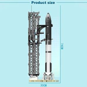 M23001 Cohete Espacial, Bloques de Construcción de Naves Espaciales, Modelo Militar para Armar, Juguete Educativo para Niños - Product Image 4