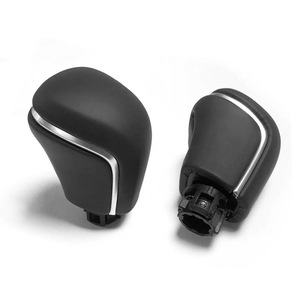 Toyota Car Gear <b>Shift</b> <b>Knob</b> Black Leather Matte Electroplated Edge Ergonomic Design For Camry Corolla Avalon - Product Image 1