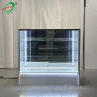 Vitrine de présentation KEWAY de 48 pouces, blanche, à vision complète, comptoir de réception