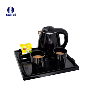 Eco-firendly doppio corpo in plastica in acciaio inossidabile Set vassoio bollitore elettrico per Hospitaliyt Hotel servizio in camera da tè caffè - Product Image 2