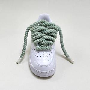 Lacci delle scarpe attorcigliati in cotone colorato di pizzo rotondo rotondo in poliestere da <span class=keywords><strong>8mm</strong></span> con punte trasparenti per scarpe schiacciate - Product Image 2