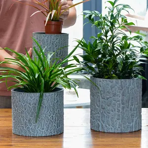 Greenship-macetas pequeñas de resina para jardín, plantas de interior ecológicas, hechas a mano, para flores