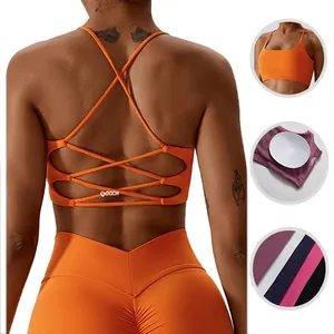 Custom Alta Qualidade Yoga Wear Backless Colheita Sports Bra Top Fitness Mulheres Workout Bra Yoga Bra Para Mulher Fitness