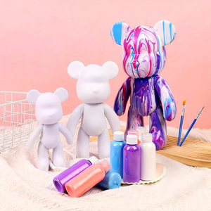 Figurine d'ours en résine vierge en gros pour la peinture et la décoration – Modèle DIY pour l'art et l'artisanat - Product Image 4