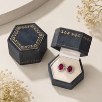 Boîte à bijoux en velours personnalisée, boîte à collier noire en kraft, emballage à l'épreuve des enfants avec poignée