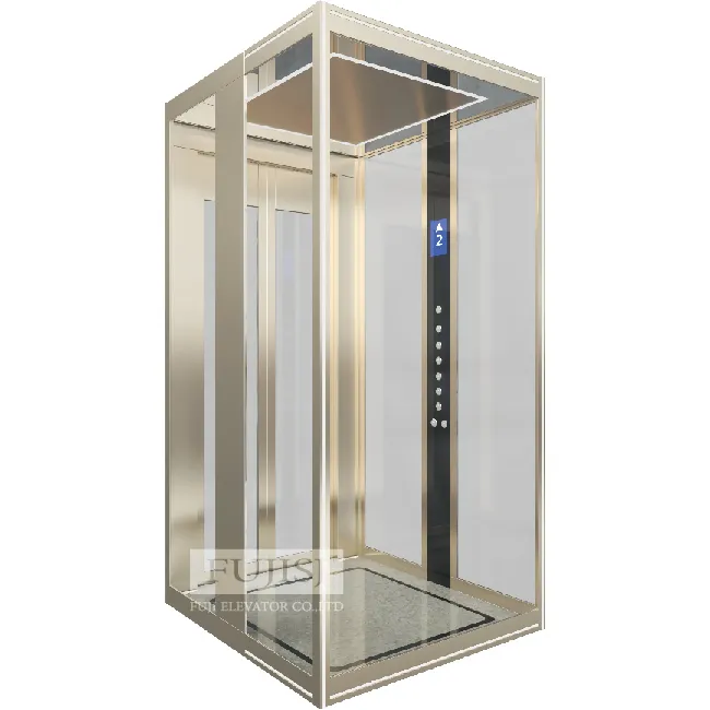 Glass Elevator Indoor Lift Small House Elevator Lift Villa Lift Residential Elevator Price 1.75m/s 1000kg