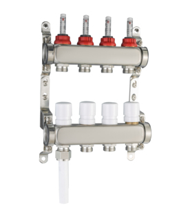 Collettore Moderno in Acciaio Inox con Flussometro per Sistemi di <span class=keywords><strong>Riscaldamento</strong></span> <span class=keywords><strong>a</strong></span> <span class=keywords><strong>Pavimento</strong></span> Idronico per Cucina, Bagno, Soggiorno e Appartamenti - Product Image 3