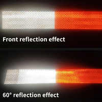 Etiqueta Reflectante Adhesiva de Seguridad para Vehículos Rojos Personalizada, Cinta Reflectante de PVC con Puntos de Seguridad Saso 2913 para Camiones