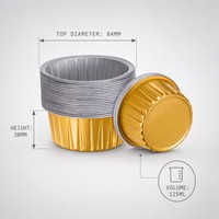 Gobelets en aluminium Wanhao avec couvercles, moules à ramequins jetables, contenants à cupcakes en aluminium, moules à muffins de Noël, vente en gros