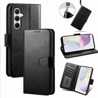 Étui de téléphone en cuir de luxe pour Samsung Galaxy S25 Plus S24 Ultra S26, porte-cartes, étui de téléphone portefeuille