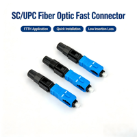 Componente de fibra óptica de conexión rápida para redes de telecomunicaciones HC01, conector rápido de fibra óptica UPC HX SC de 60 mm