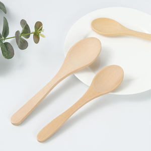 Custom Logo Bamboo Tea Spoon Long Handle Wooden Jam Coffee Dessert Scoop Mirror for Modern Home Food Giveaways Measuring <strong>Purpose</strong> - Product Image 3