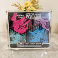 Boîte de présentation haut de gamme moderne en acrylique transparent, imprimée UV et gravée au laser, pour Elite Trainer Box ETB 151, avec couvercle magnétique, montage facile, pour la maison