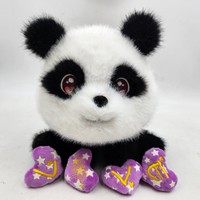Vente en gros de jouets en peluche panda lumineux mignons et doux de 7 pouces, de haute qualité, avec un design personnalisé, OEM/ODM